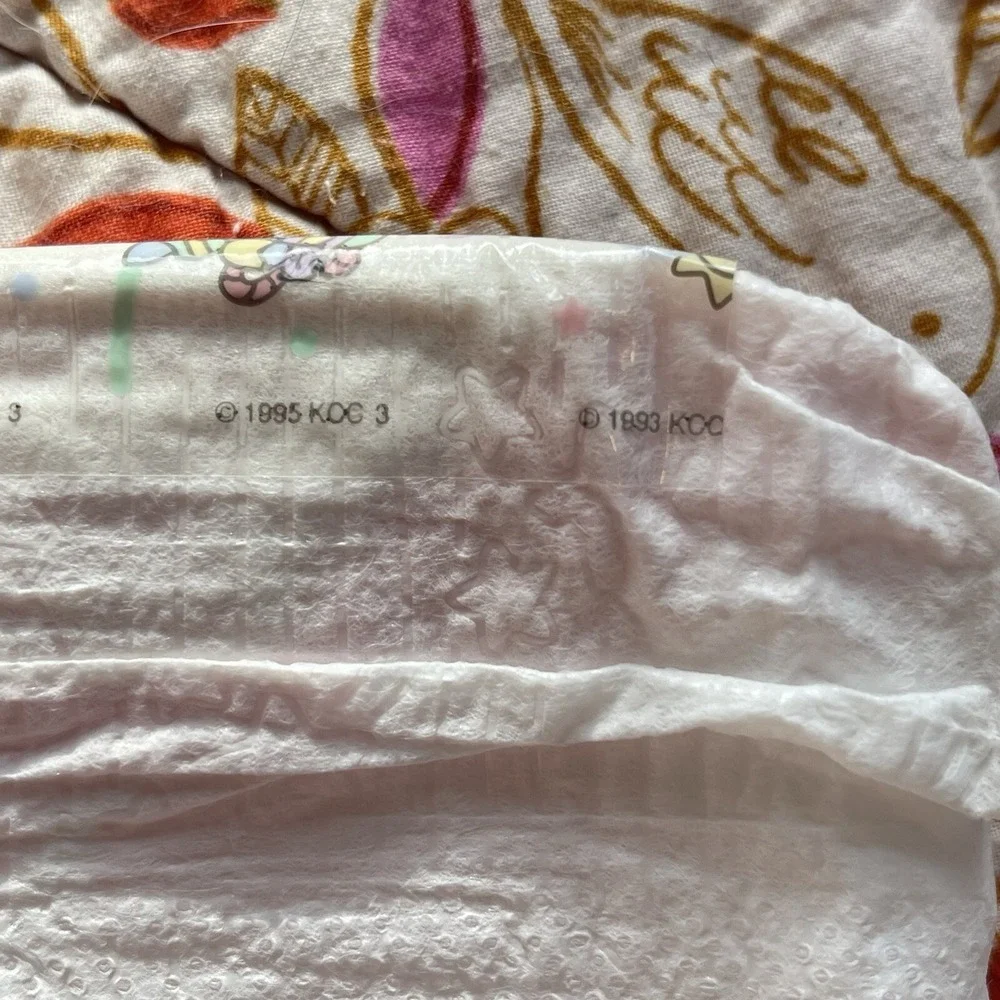 Vintage Huggies Size 3 Ultratrim 1993 USA Diapers Western Bunnies Plastic‎ Print
